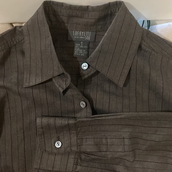 Lafayette 148 New York Button Up Shirt - Picture 9 of 11